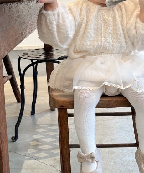 即納 mohair flower blouse