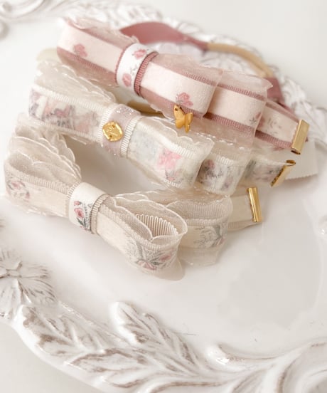 即納veil ribbon hair band