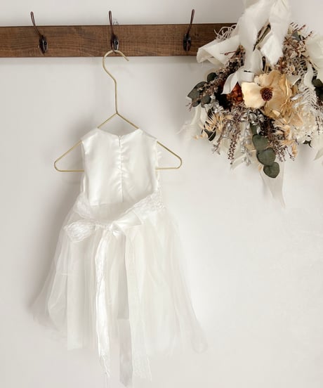 即納flower  motif tulle dress