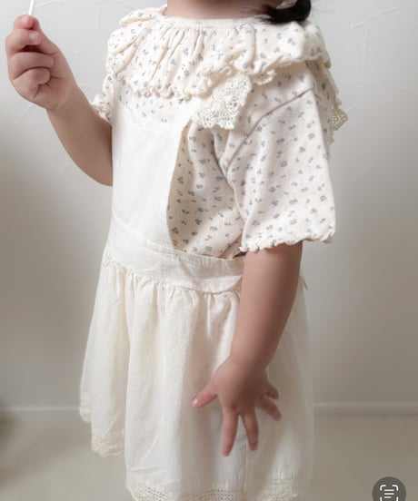 即納mimi market Flora collar tee