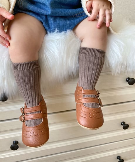 即納baby double strap shoes