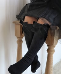 即納 velours ribbon lib high socks