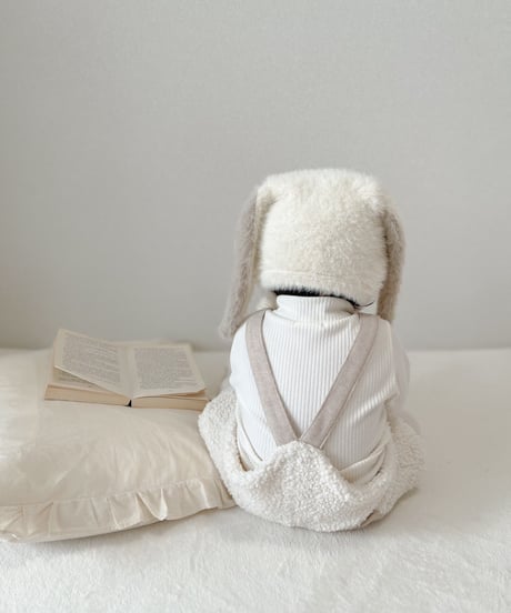 即納Teddybear salopette & lib tee Set