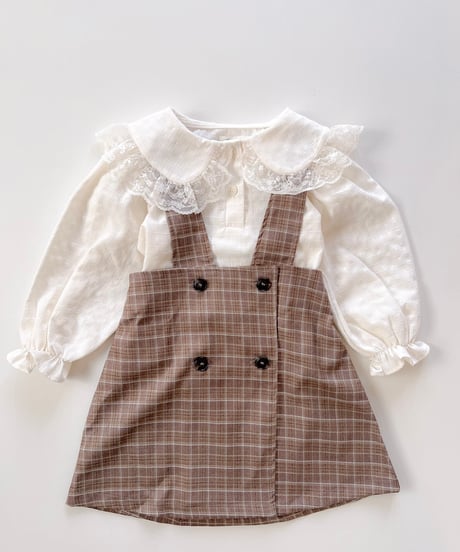 即納monbebe Romi check one-piece