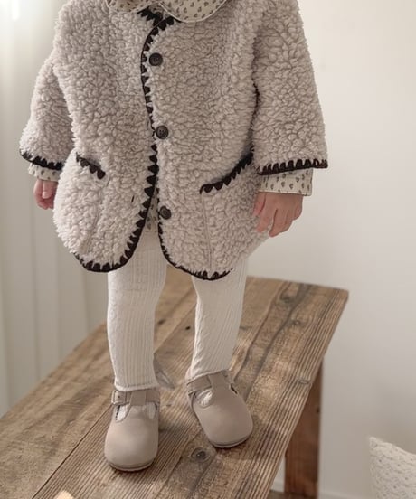 即納baby scallop  antique shoes