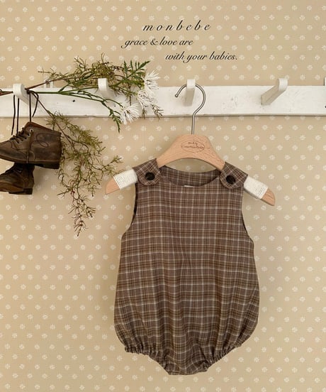 即納 monbebe Romi check suit