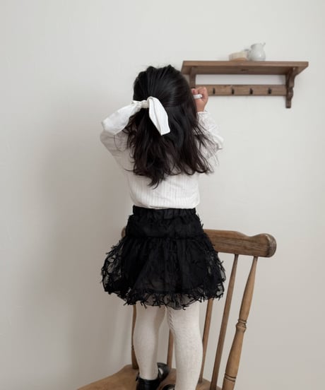 即納 mimi market Ribbon Mesh Balloon skirt