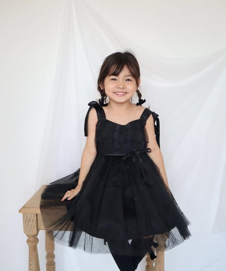 即納black ribbon dress