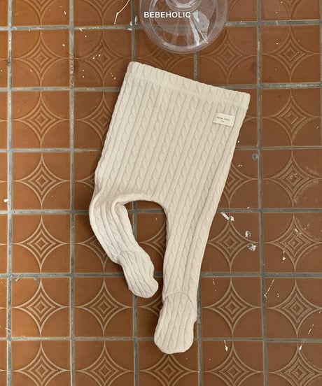 即納 cable knit  leggings