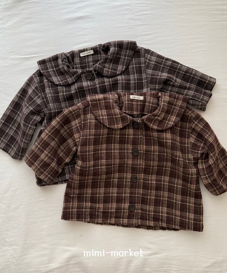 即納 sailor check coat