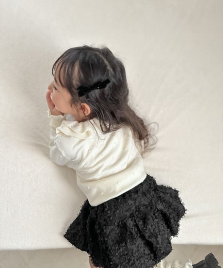 即納　ruffle snow knit