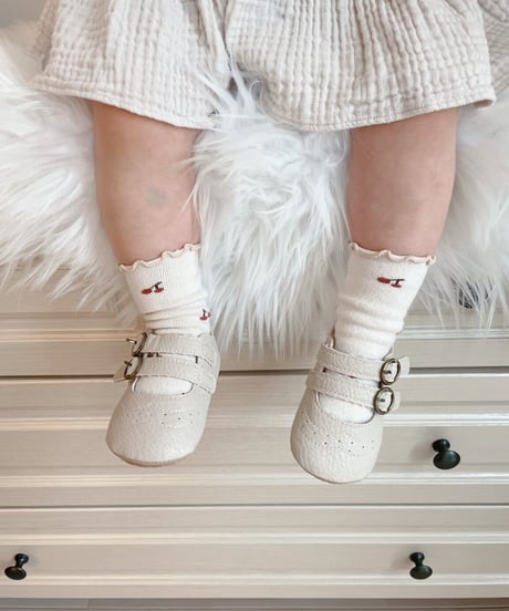 即納baby double strap shoes
