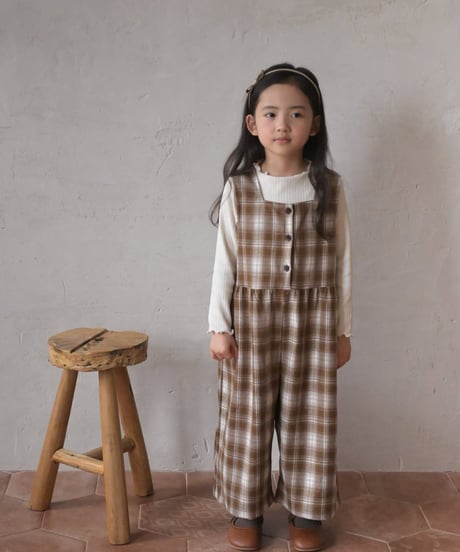 即納The beige  Melbang salopette