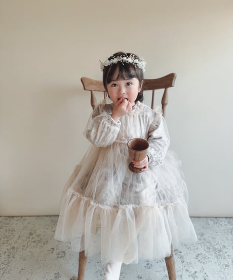 即納Velour x Tulle Winter Dress