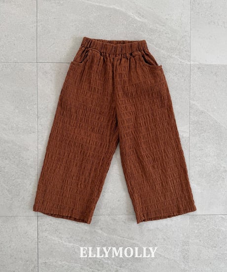予約Elly Molly Popcorn wide pants