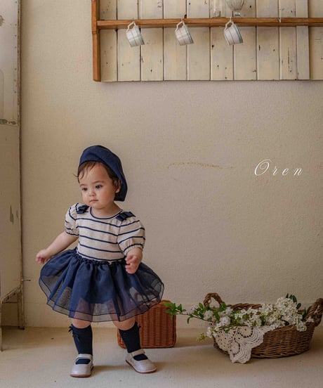 即納 OREN Claire Stripe Tulle Suit