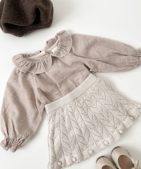 即納eyelet knit skirt