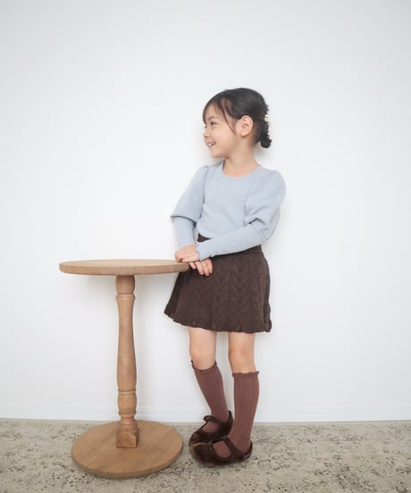 即納eyelet knit skirt