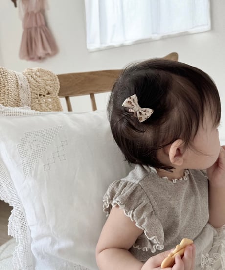 即納retro ribbon hair tie set
