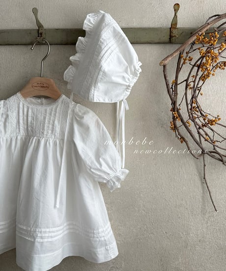 即納 Petit pin tuck bonnet