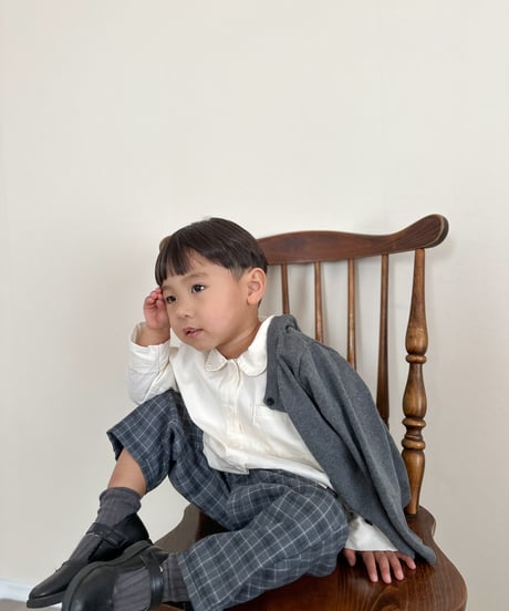 即納crew neck knit cardigan