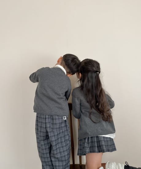 即納crew neck knit cardigan