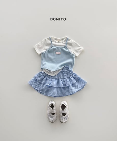 即納 bonito Ribbed Layered Sleeveless Top