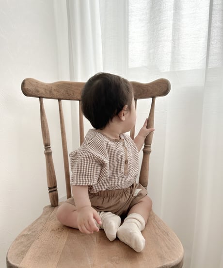 即納 bebe nine  Bloom check set