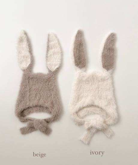 即納rabbit knit bonnet