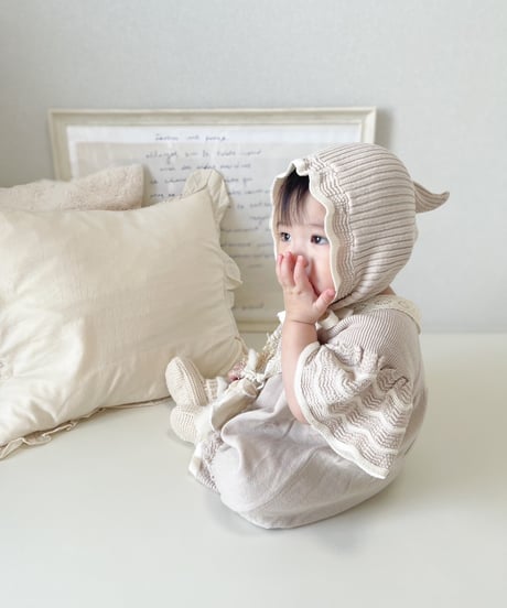 即納wave knit rompers