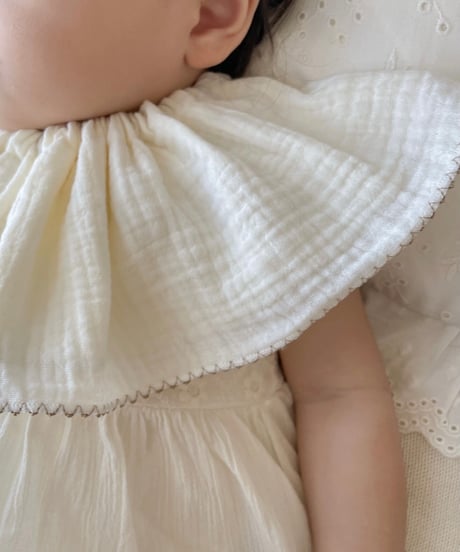 即納double  gauze  bib