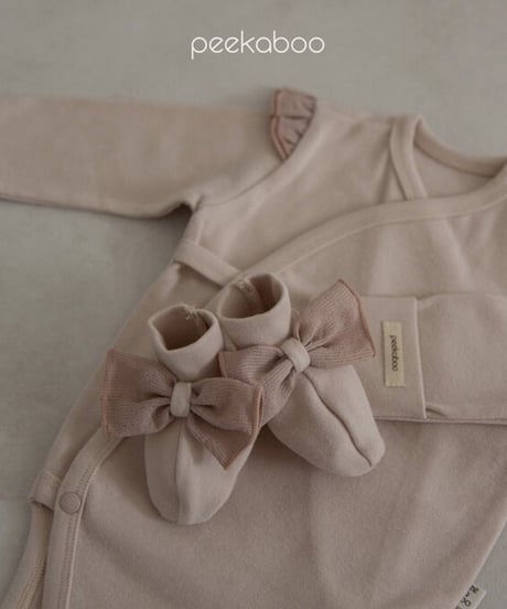 即納new born  ribbon shoes set