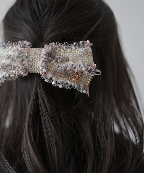 即納Tweed Elegance Bow Clip