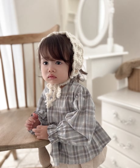 即納 Anne shirley Autumn Plaid Ribbon Blouse set