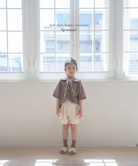 即納anggo Sailor collar T-shirt
