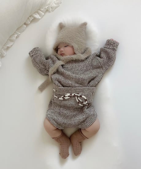 即納 melange  knit set up