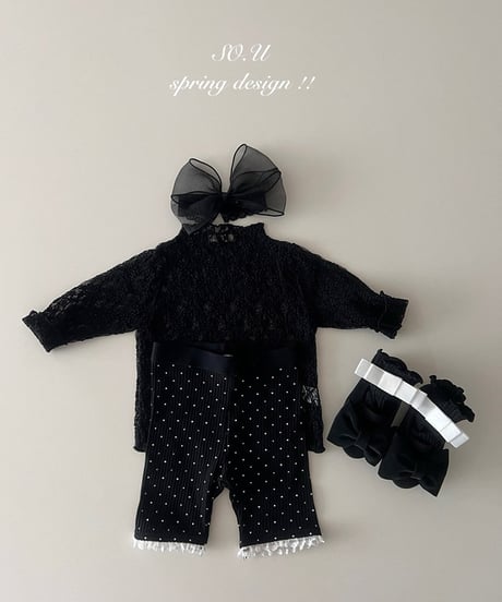 即納Baby Sheer Lace tee