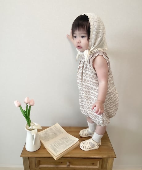 即納 milk balm Tulip suspender suit