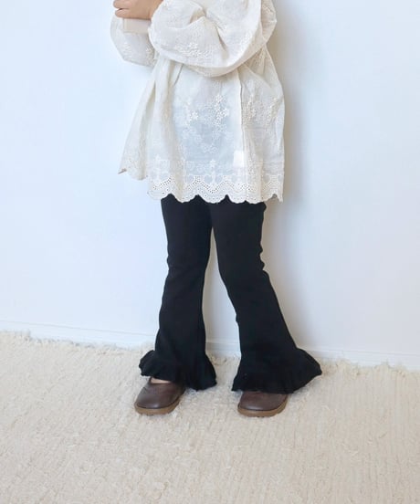 即納90-140cm lib frill flare pants