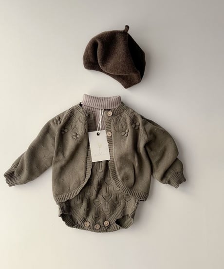 即納openwork knit cardigan