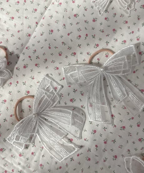 即納lace ribbon hair tie set
