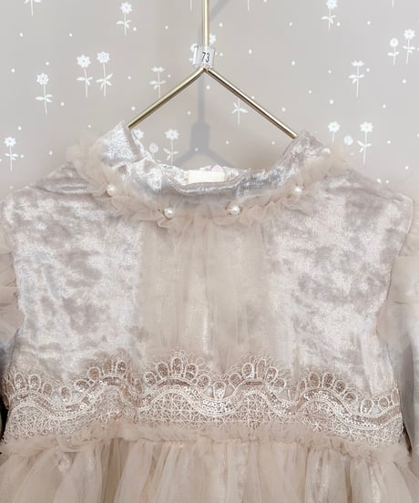即納Velour x Tulle Winter Dress