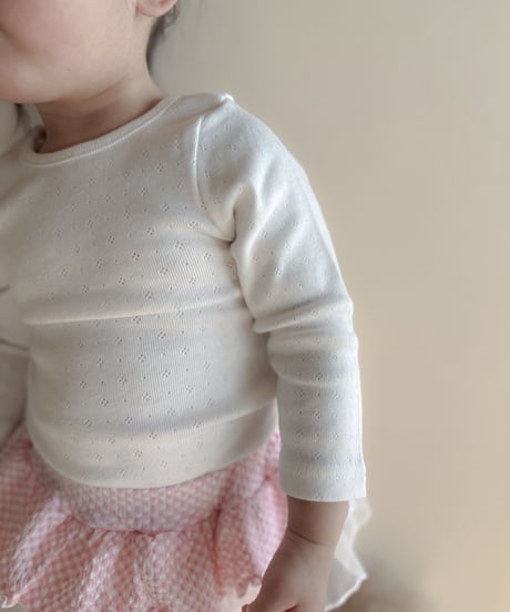 即納 milkbalm Eyelet Cross Back Tee