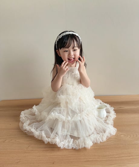 即納sparkling tiered  tulle dress