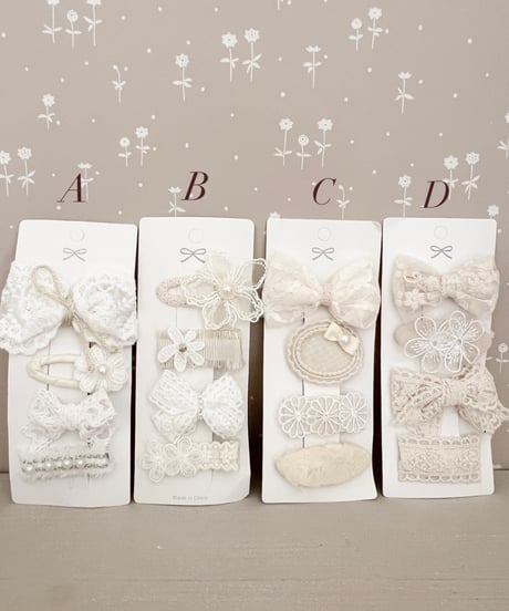 即納lace bloom hair clip set