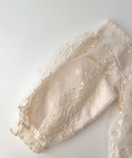即納square neck lace tulle rompers