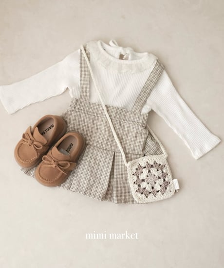 即納 mimi market Check Pleats Skirt