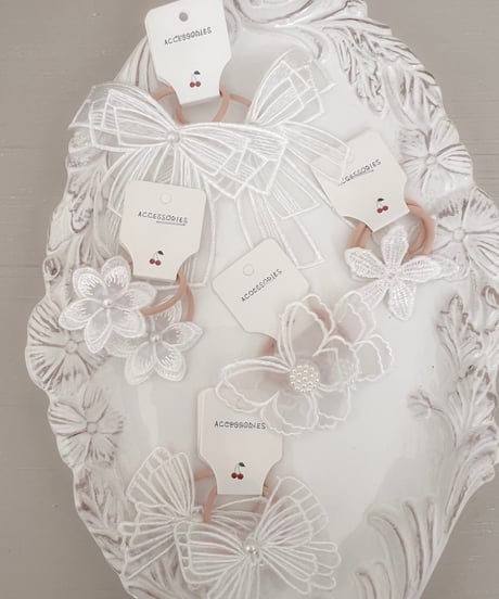 即納lace ribbon hair tie set