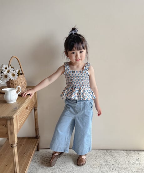 即納melikey Cherry ribbon terking blouse