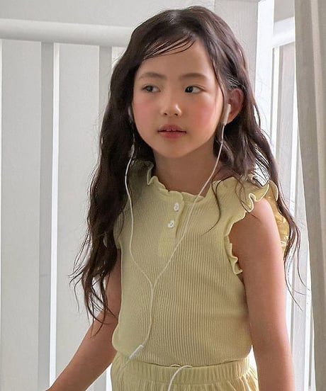 予約ninibello Romy Frill Sleeveless Top